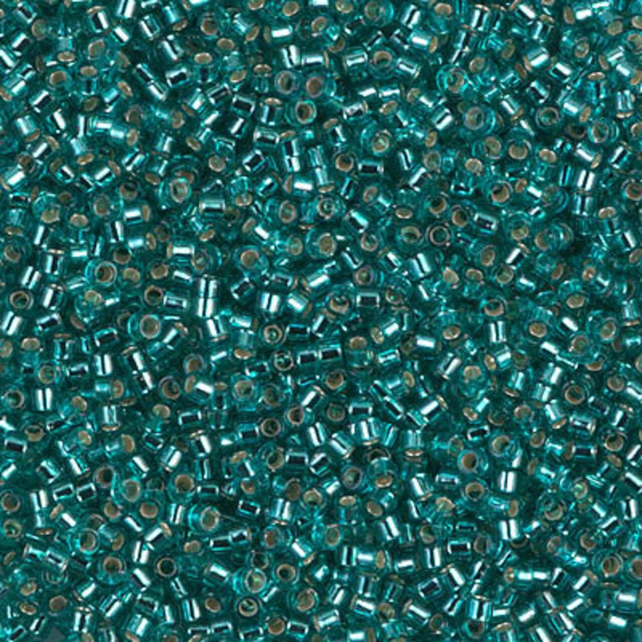 Miyuki Delica Bead 11/0, DB1208, Silver Lined Caribbean Teal, 5 grams